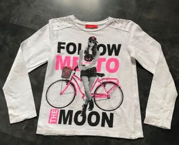 T-shirt blanc fluo rose 10 ans tissaia