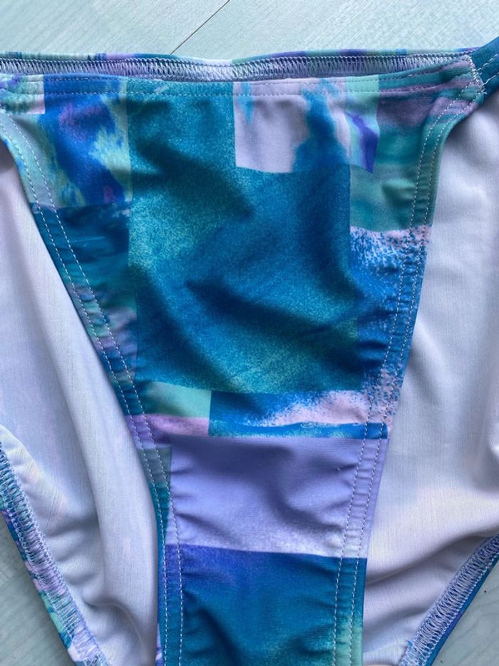 Bas de maillot de bain bleu/vert/violet taille s footprints