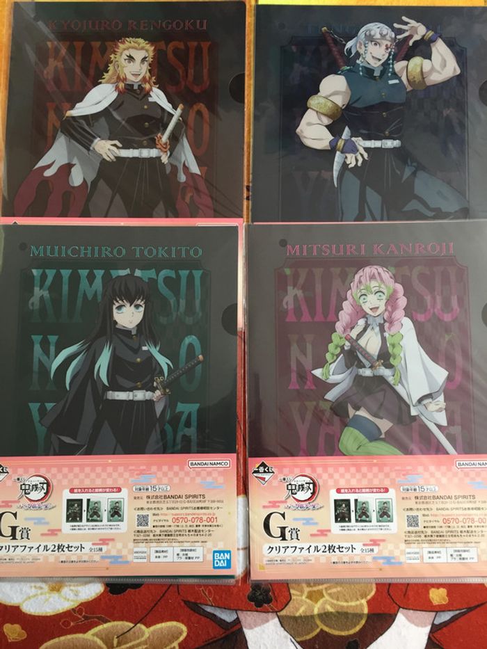 Clear files complete set Demon slayer Kimetsu no Yaiba Ichiban Kuji - photo numéro 5