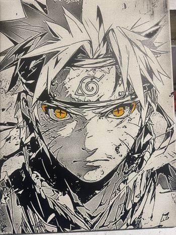 Tableau Naruto mode ermite – Regard de Sennin – en toile 30x40cm