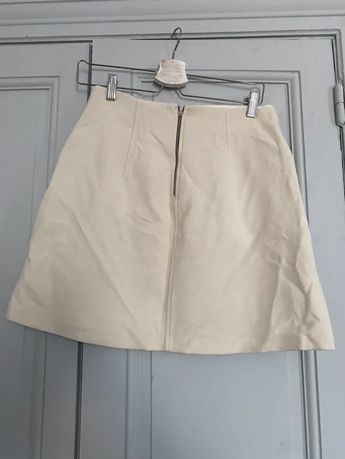Jupe trapèze beige Zara - photo numéro 2