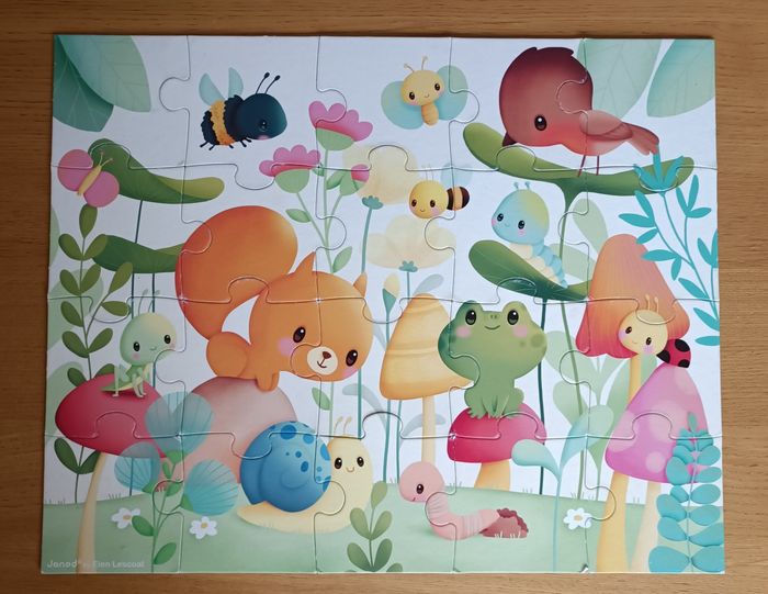 Puzzle Janod "Les compagnons du jardin" 20 pièces 2 ans + - photo numéro 4