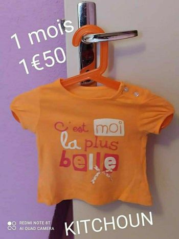 Tee-shirt Taille 1 mois
