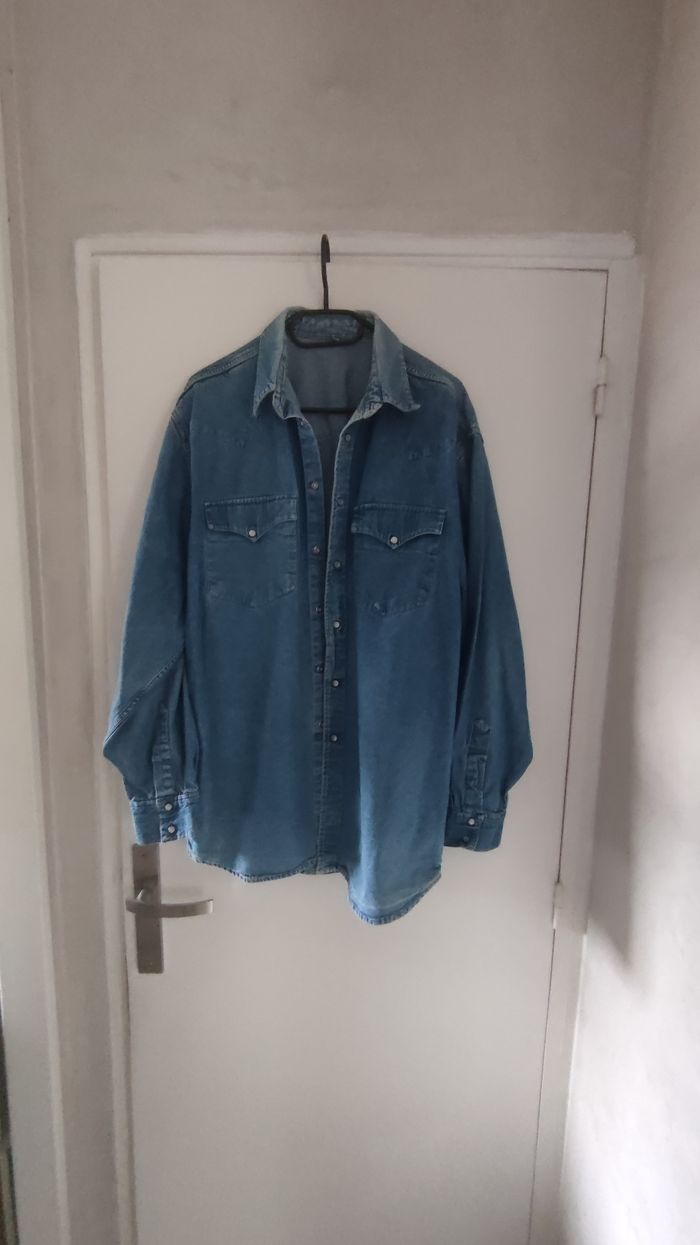 Chemise homme en jean taille L