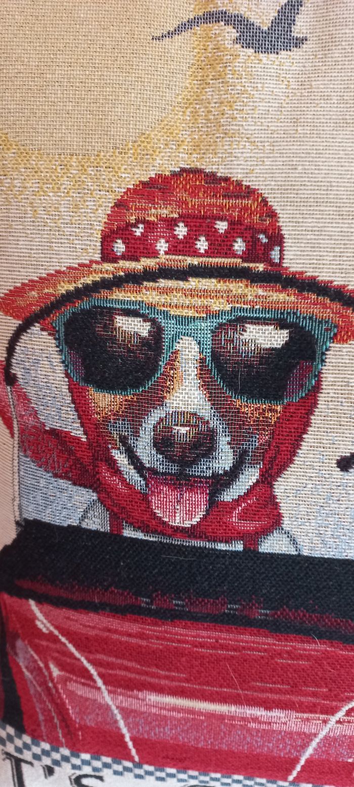 Coussin neuf chiens en balade - photo numéro 3