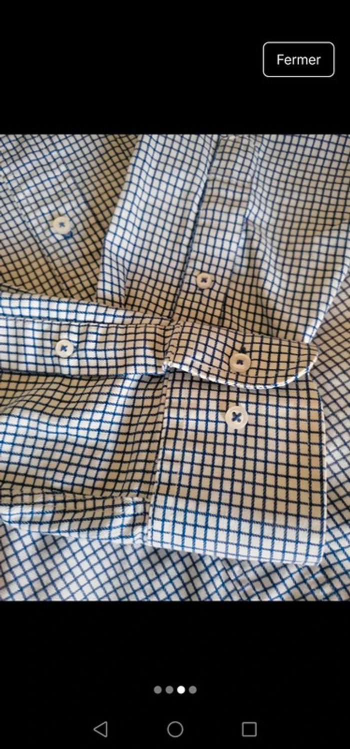 Chemise à carreaux bleu - photo numéro 3