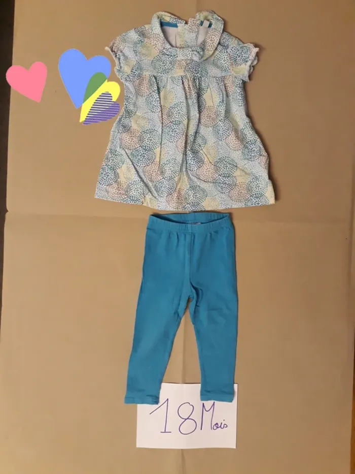 Ensemble (Tunique et Legging) 18 Mois