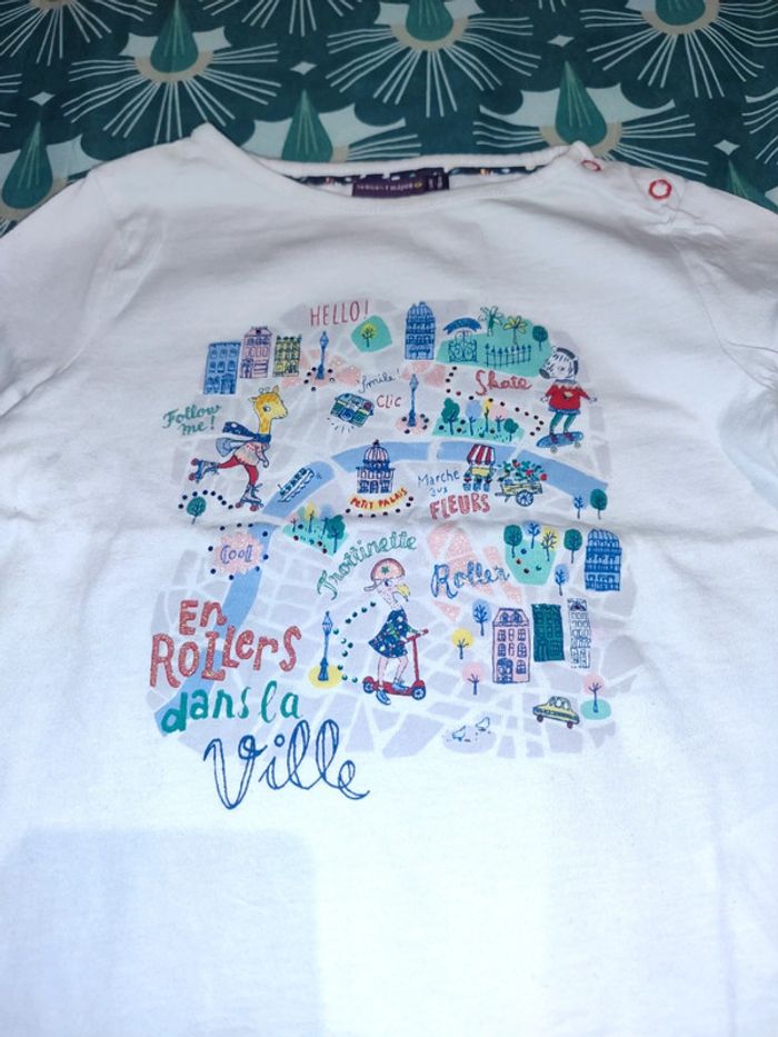 T-shirt manche 3/4 taille 5 ans - photo numéro 2