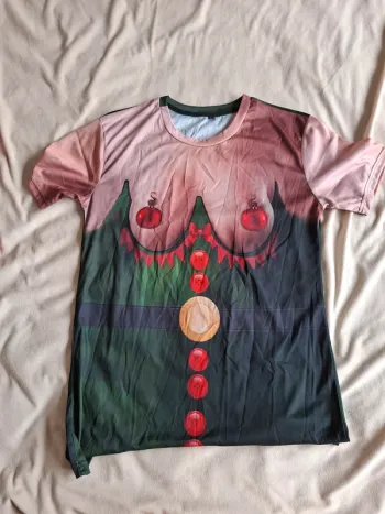 t-shirt humoristique homme thème noël, taille L, en très bon état