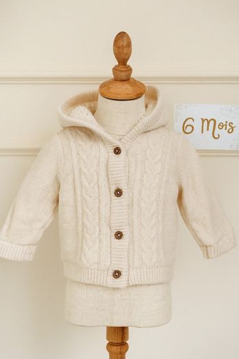 Veste intérieur polaire à capuche - 6 mois - Gémo