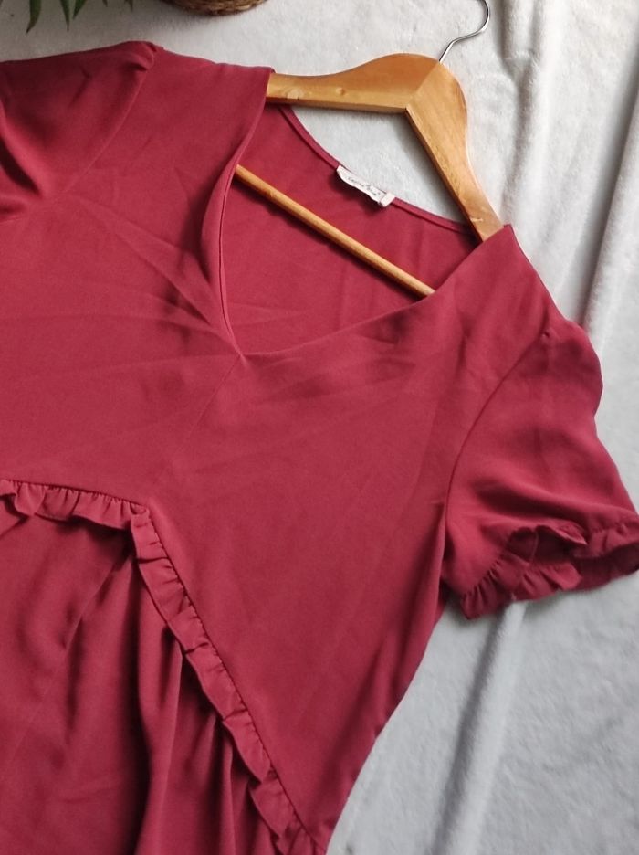 Blouse bordeaux taille S - photo numéro 3