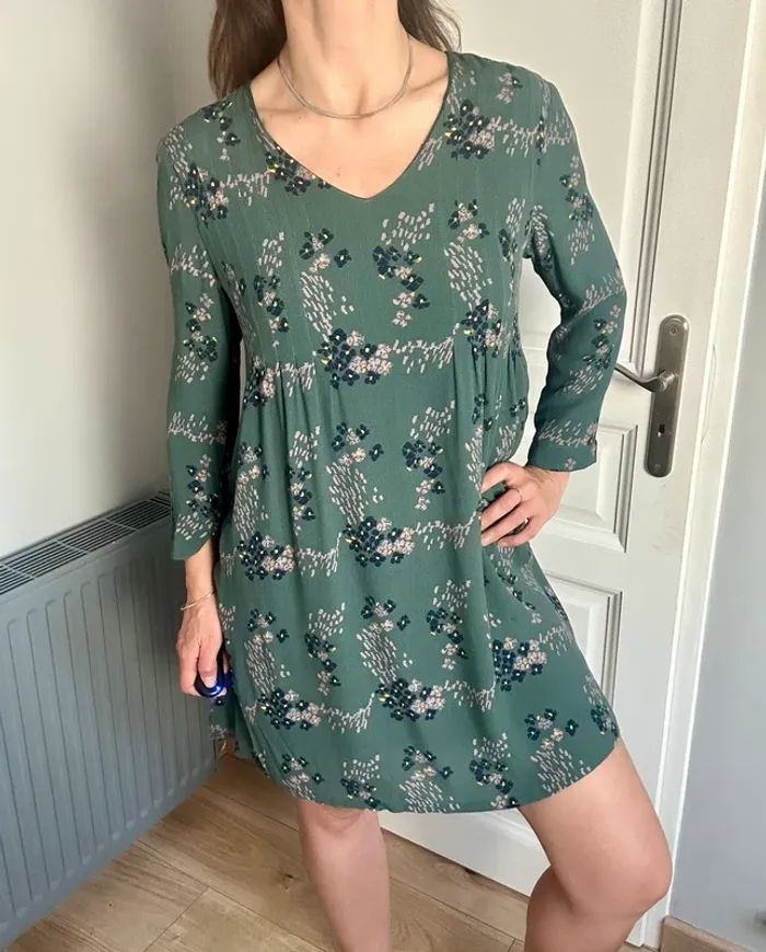 Robe courte fluide imprimé fleuri Marque : See U Soon 	Taille : 36 / S / 1 - photo numéro 5