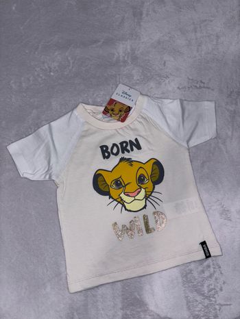 T-shirt simba beige  et blanc