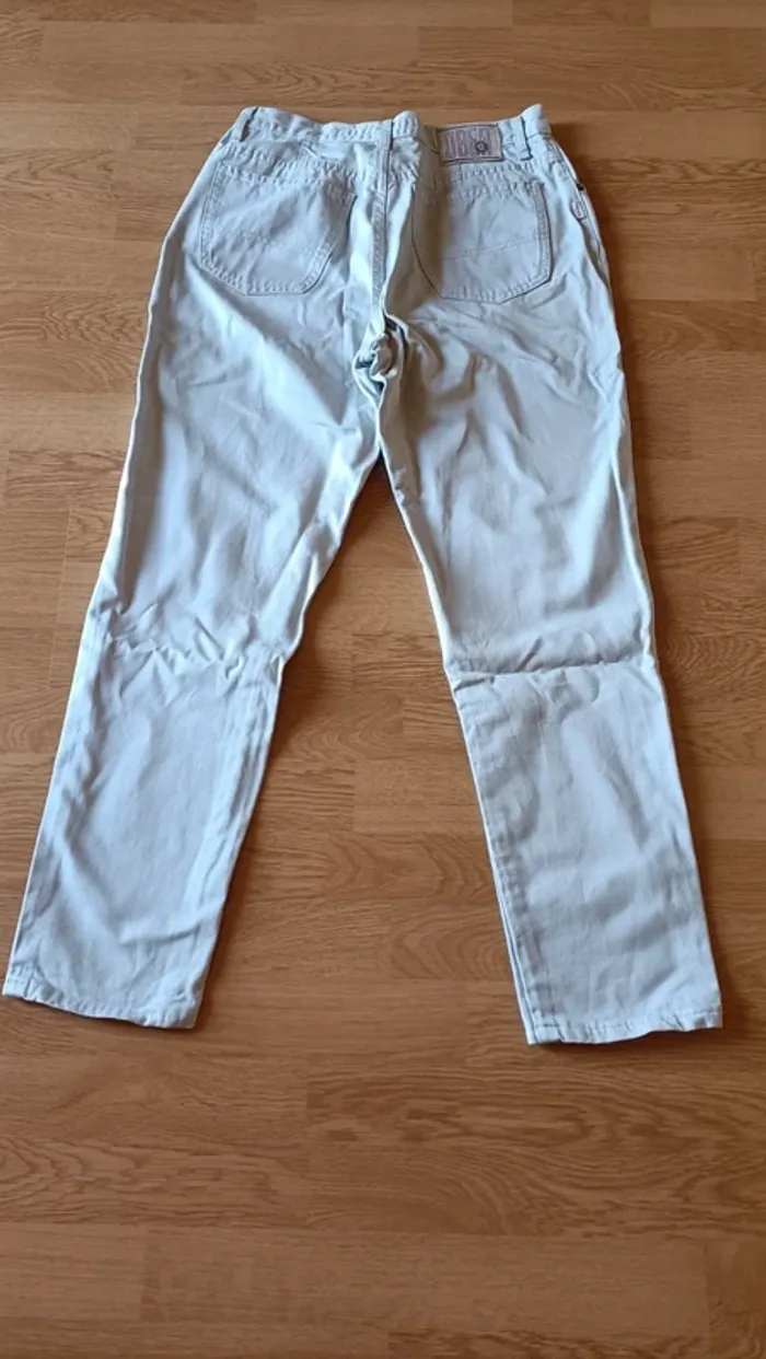 Pantalon toile beige - Marque Ober - Vintage - photo numéro 4