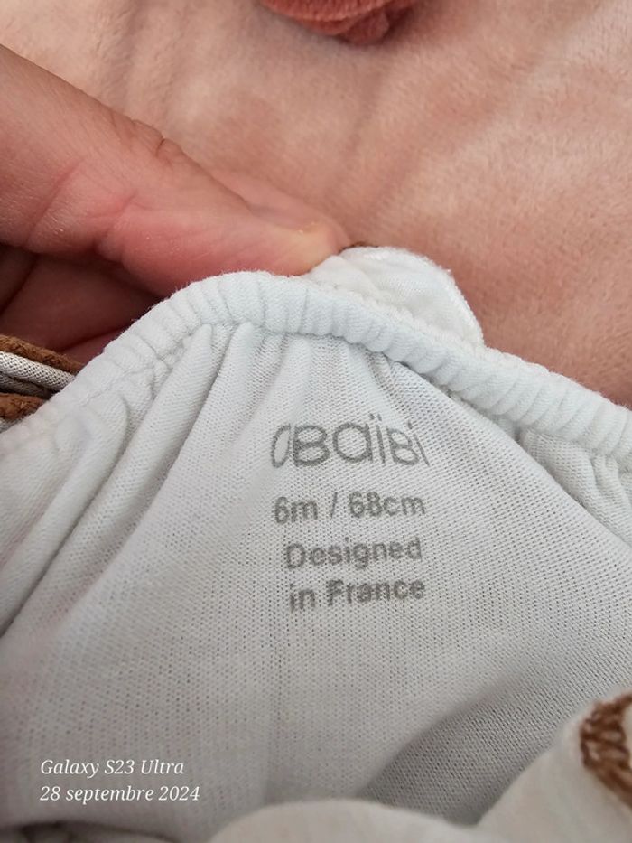 Ensemble robe velours et t shirt obaïbi 6 mois - photo numéro 4