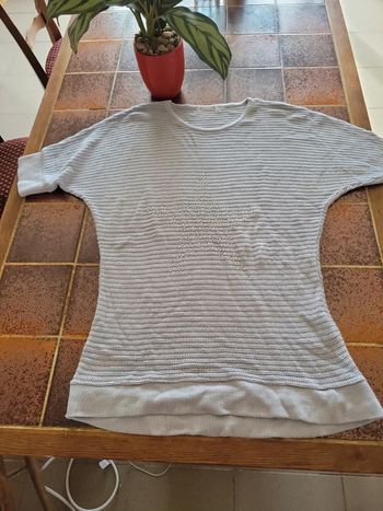 Robe pul manches 3/4 étoiles strass