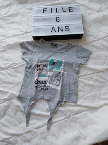 Tee-shirt manche courte fille 6 ans