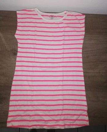 T Shirt blanc et rose à rayures 3 / 4 ans Tex Girl
