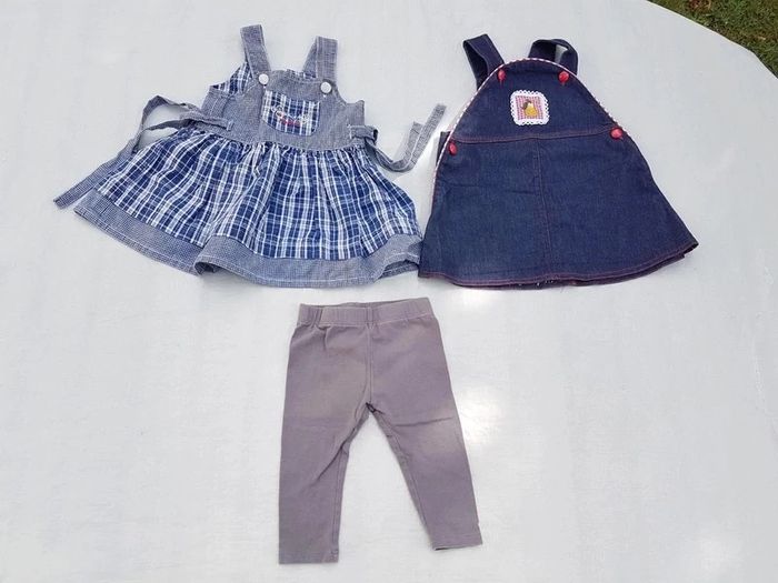 Lot de 2 robes + legging fille 6 mois