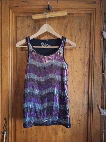 Sublime Top à sequins vintage