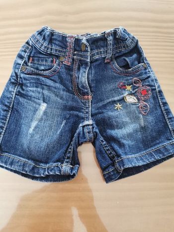 Short jean bébé fille