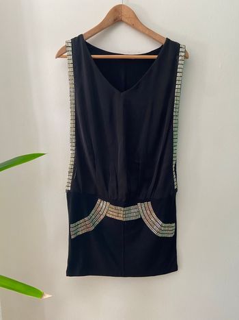 Robe noire à strass 