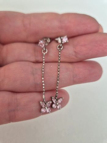 Boucles d'oreilles papillon en argent