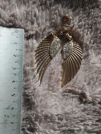 Boucles d'oreille ailes dorées