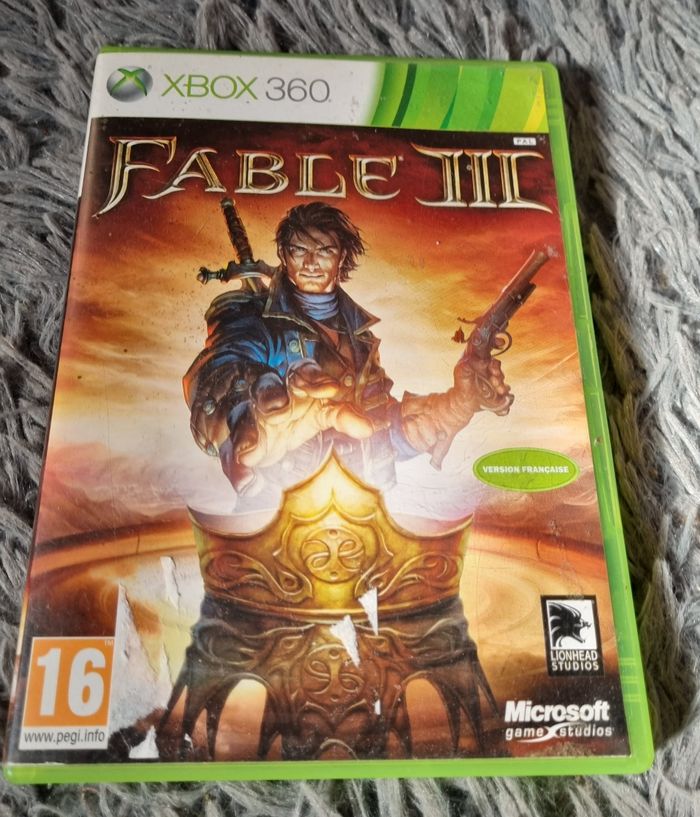 Boîte vide de jeu avec livret Fable 3