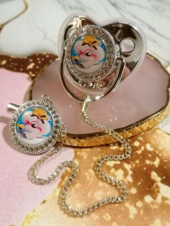 Tétine diddl argent