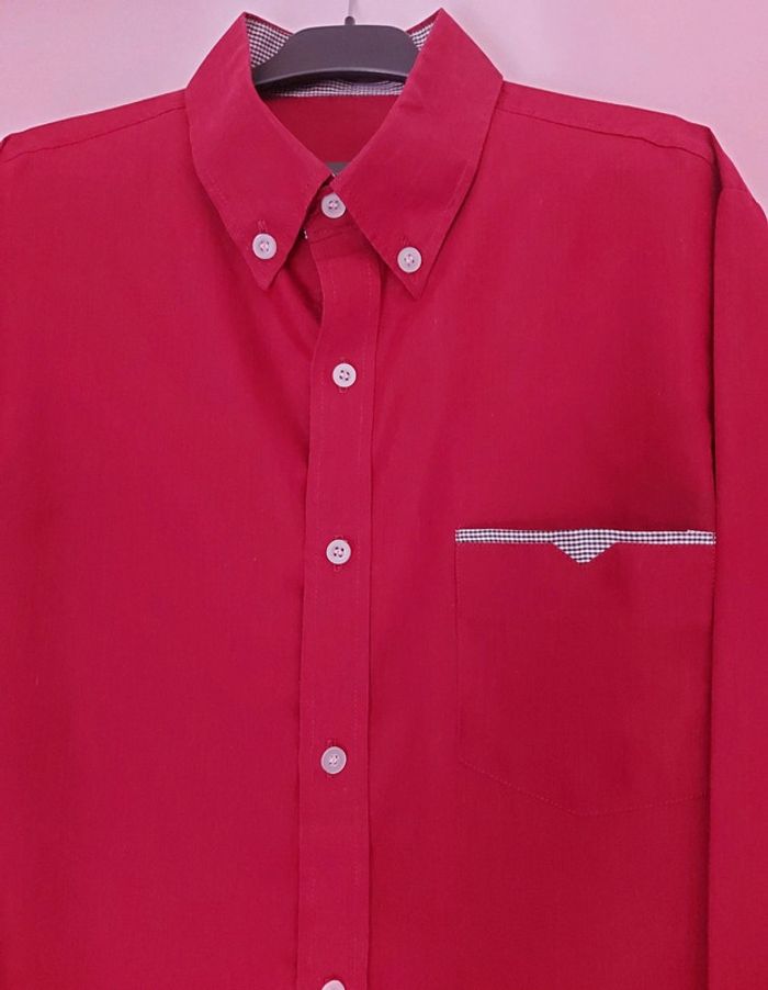 Chemise homme bordeaux - photo numéro 5