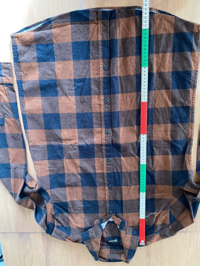 Chemise In Extenso marron et noire à gros carreaux taille M - photo numéro 11