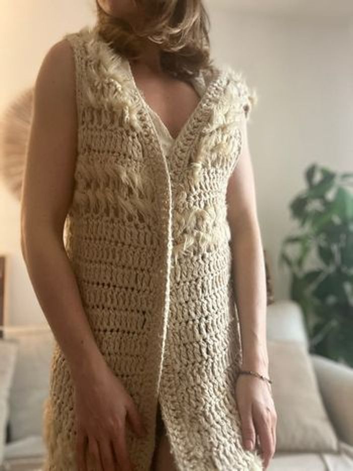 Longue veste manches courtes Vila beige - photo numéro 12