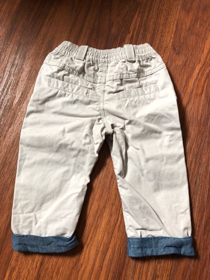 Pantalon beige et bleu - photo numéro 2