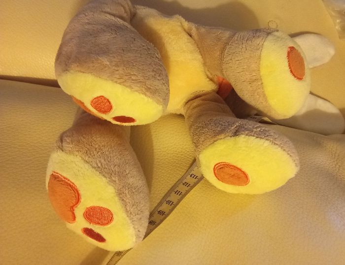 Doudou lapin jollymex Nattou beige marron clair vintage billes - photo numéro 3