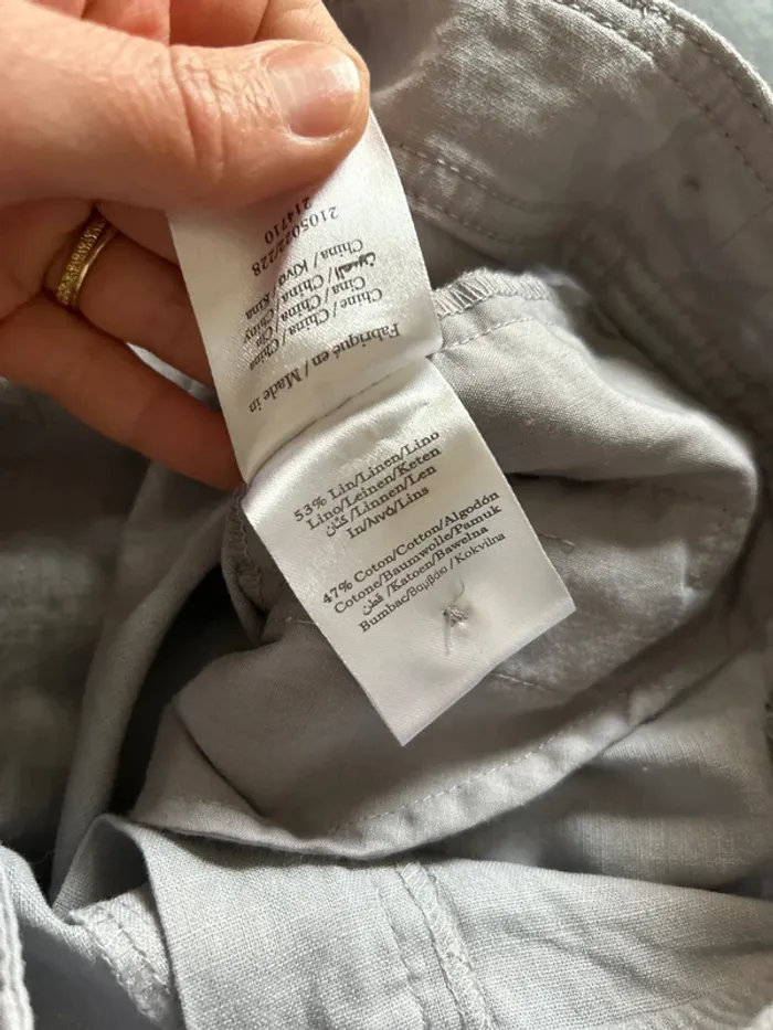 Short en lin gris femme, cache cache taille 36 - photo numéro 3