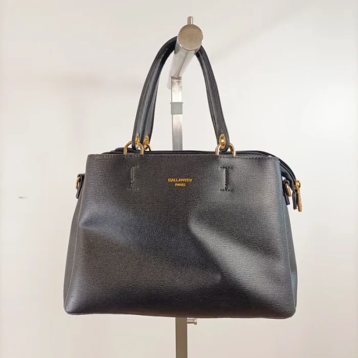 Sac noir Gallantry Paris porté main/fépaule zippé à anses rigides S039 - photo numéro 2