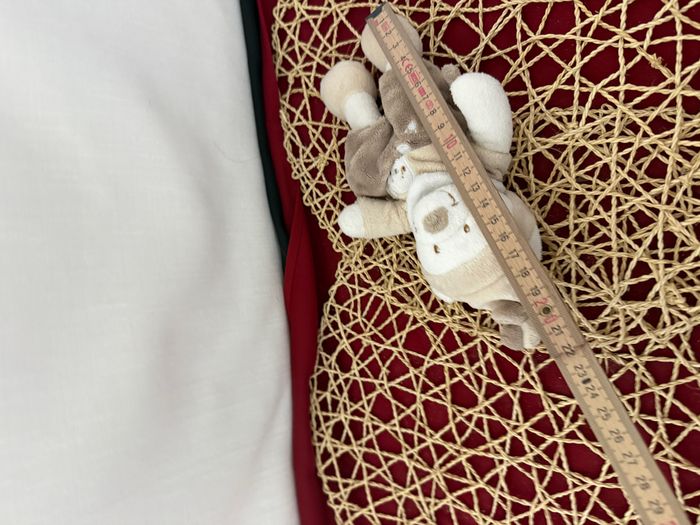 Doudou ours marron beige empreintes NICOTOY - photo numéro 4