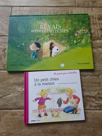 Lot de 2 livres sur le thème de l'adoption d'un chien