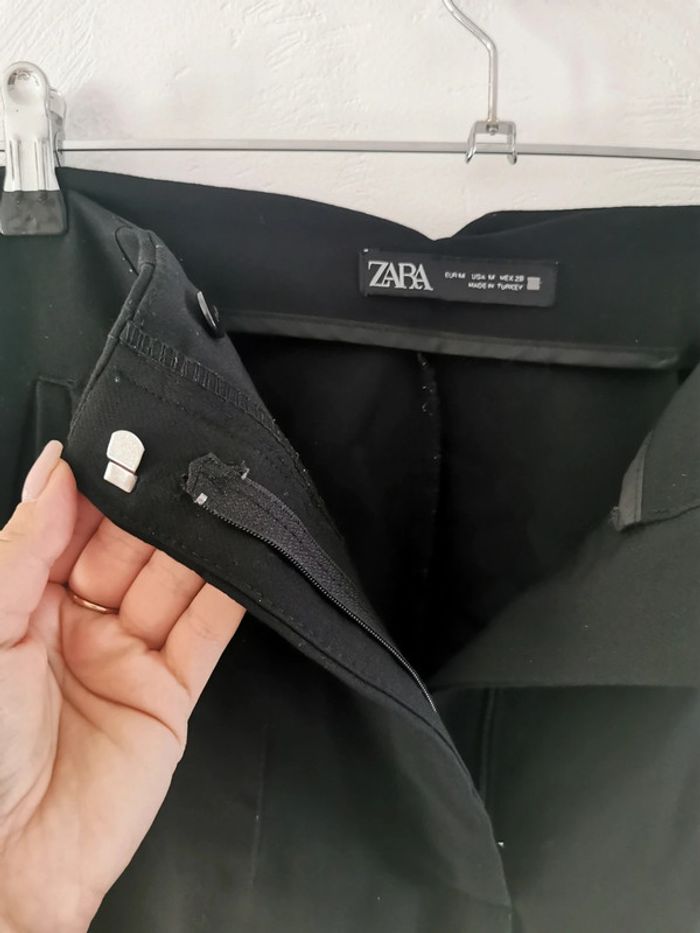 Pantalon à pince/de tailleur noir - Zara - photo numéro 4