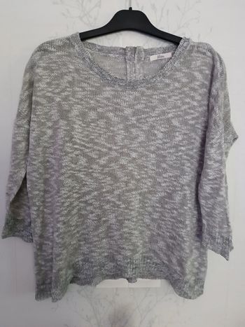 Pull léger gris chiné