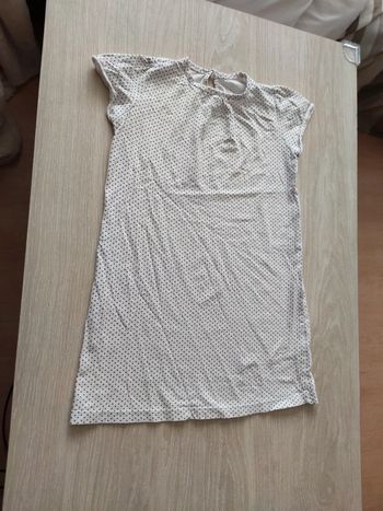 Chemise de nuit blanche motif étoile noire 5 ans
