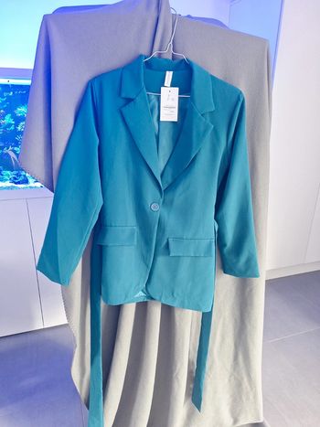 Chemisier bleu/vert Taille M Belle copine