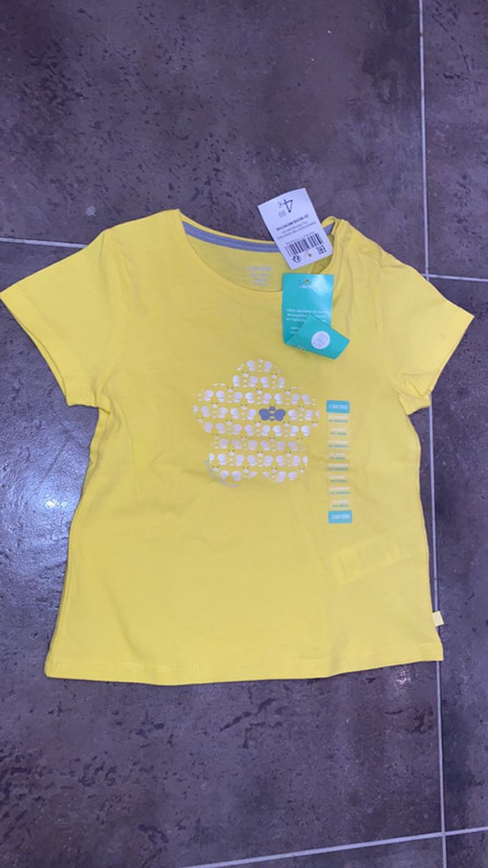 23 mois obaibi - Neuf étiqueté tee shirt jaune abeille
