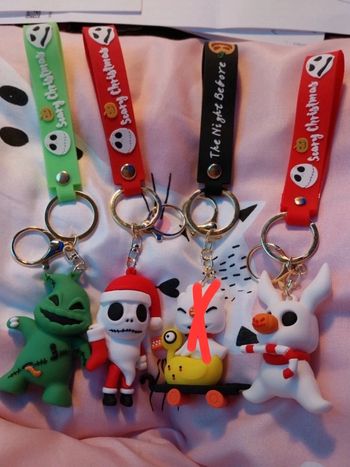 Porte-clés disney jack skellington oogie et zero
