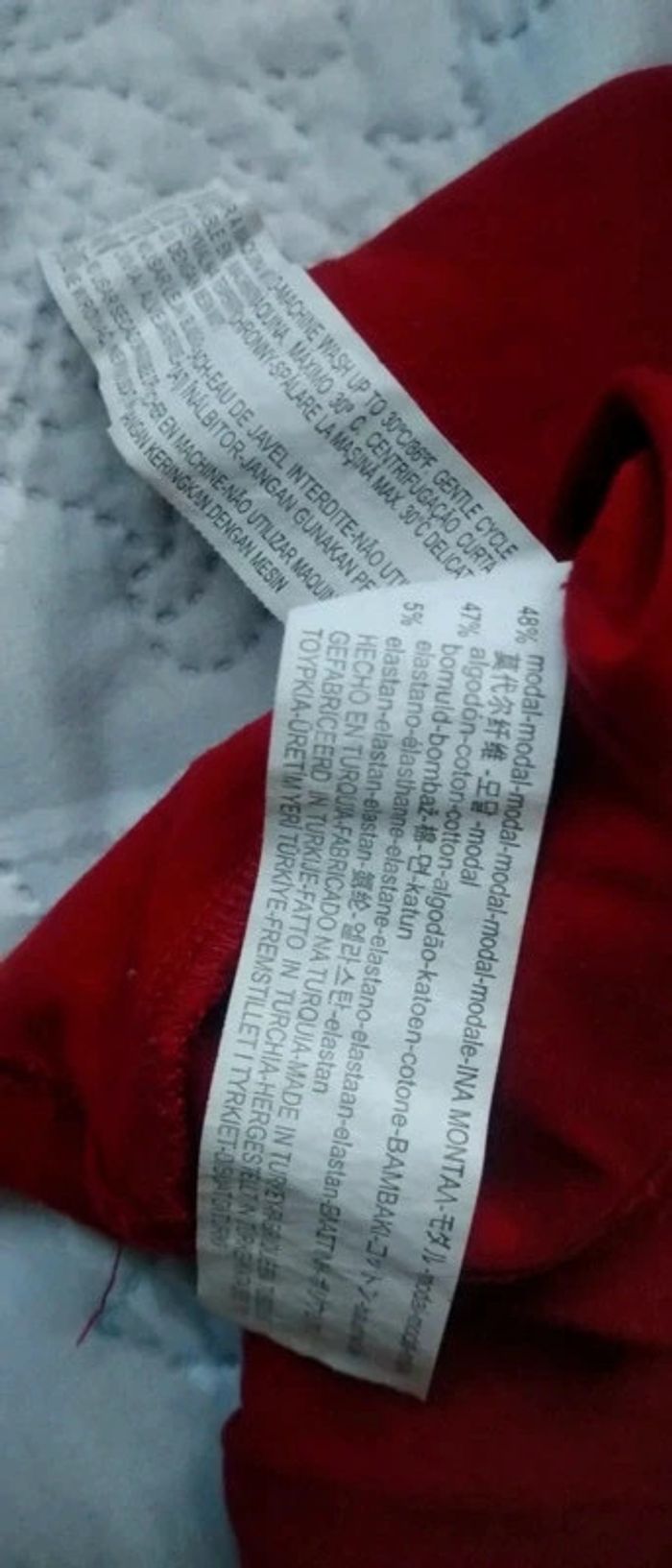 Haut rouge col montant en V neuf femme Xs bershka - photo numéro 13