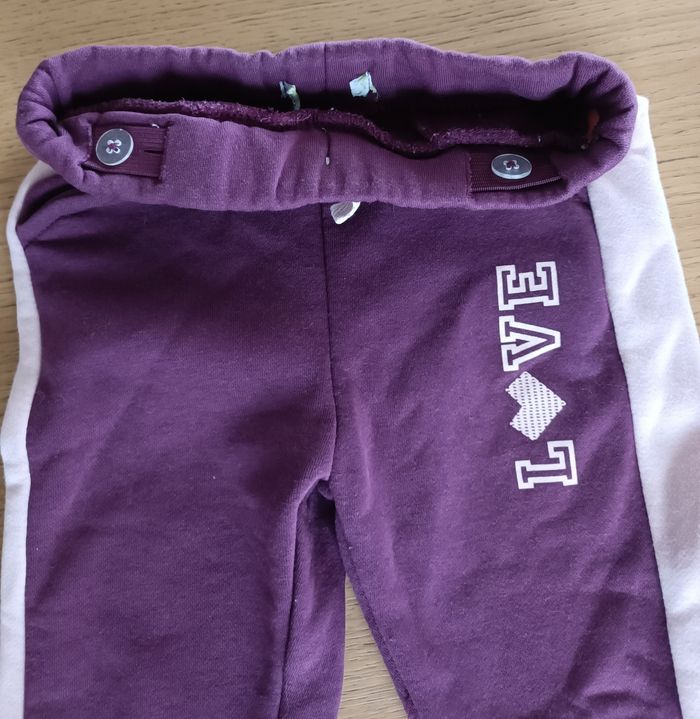 Pantalon jogging en molleton Vertbaudet fille ceinture paperbag 3 ans 94 cm - photo numéro 3