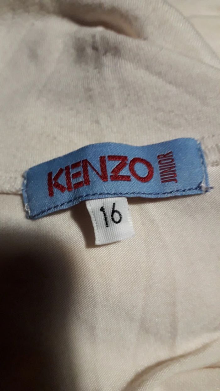 Robe tee-shirt sous pull Kenzo couleur crème - photo numéro 2