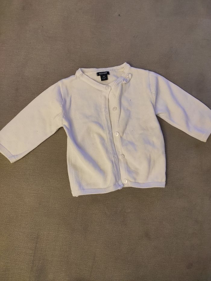 Gilet blanc Kiabi 3 mois