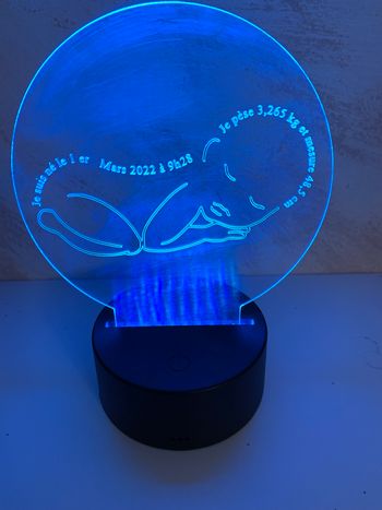 Veilleuse personnalisable pour naissance